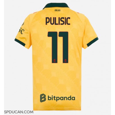 Zenski Nogometni Dres AC Milan Christian Pulisic #11 Rezervni 2025-26 Kratak Rukav Zenski Nogometni Dres AC Milan Christian Pulisic #11 Rezervni 2025-26 Kratak Rukav
